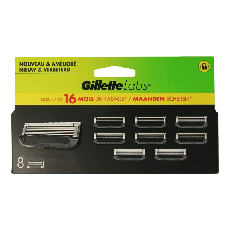 Gillette Labs blades 8 Stuks