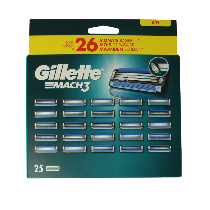 Gillette Mach3 blades 25 Stuks