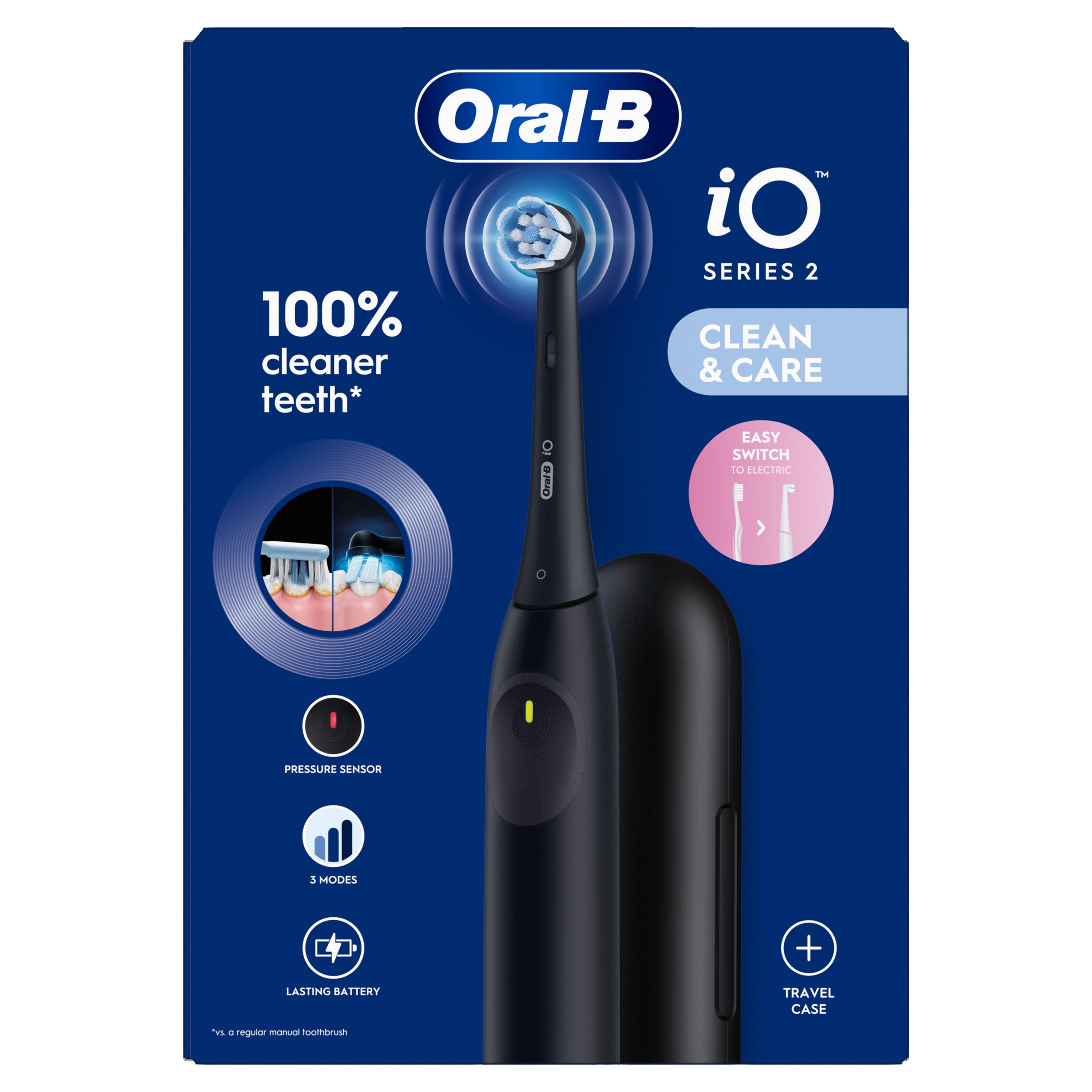 Oral B Elektr tandenborstel night black + reisetui 1.00 Stuks