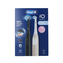 Oral B Elektrische tandenborstels IO2 duo black/pink 2.00 Stuks