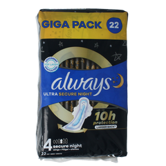 Always Ultra pads secure night giga pack 22.00 Stuks