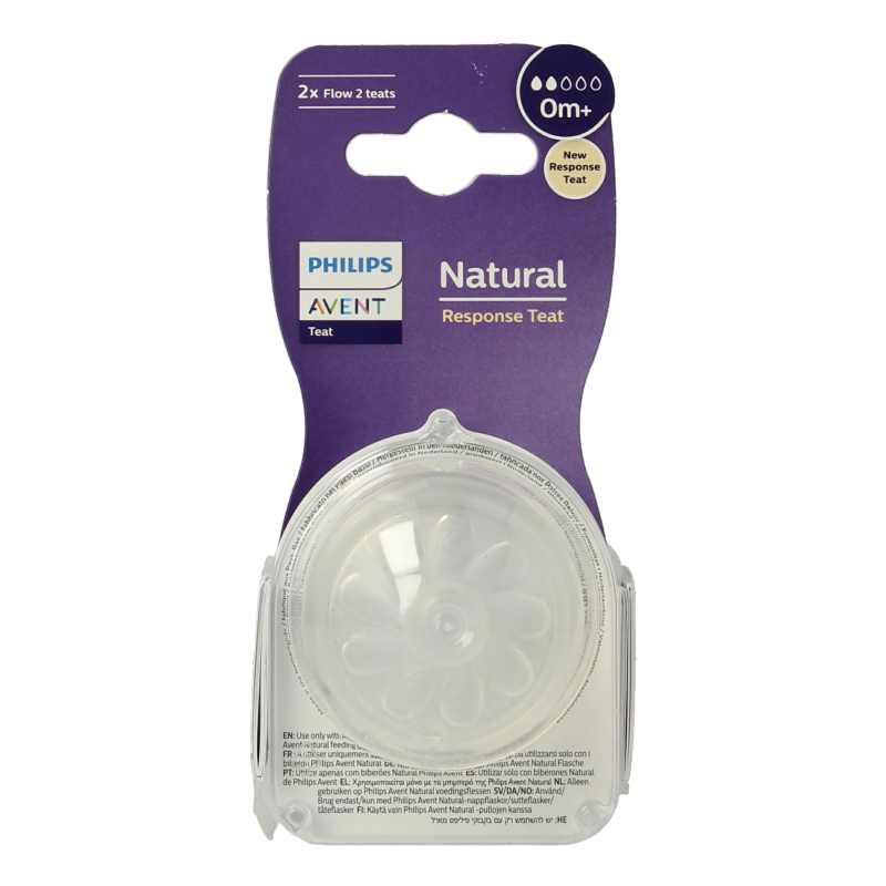 Avent Natural flesspeen 0M+ 2 Stuks