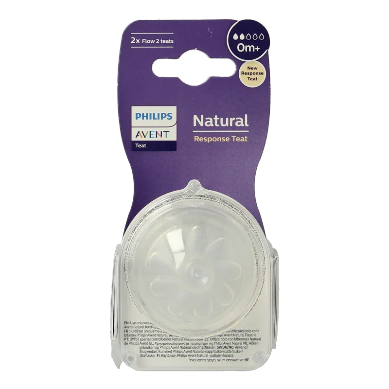 Avent Natural flesspeen 0M+ 2 Stuks