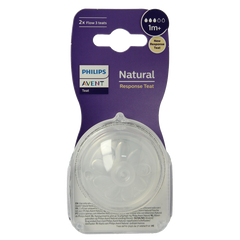 Avent Natural flesspeen 1M+ 2 Stuks
