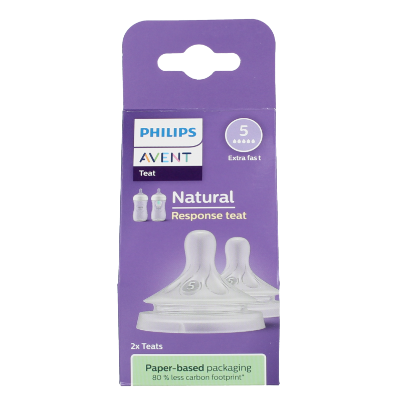 Avent Natural flesspeen 6M+ 2 Stuks