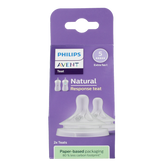 Avent Natural flesspeen 6M+ 2 Stuks