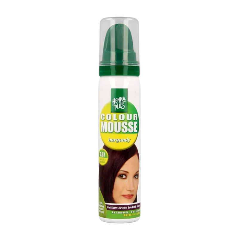 Henna Plus Colour mousse 3.67 aubergine 75 Milliliter