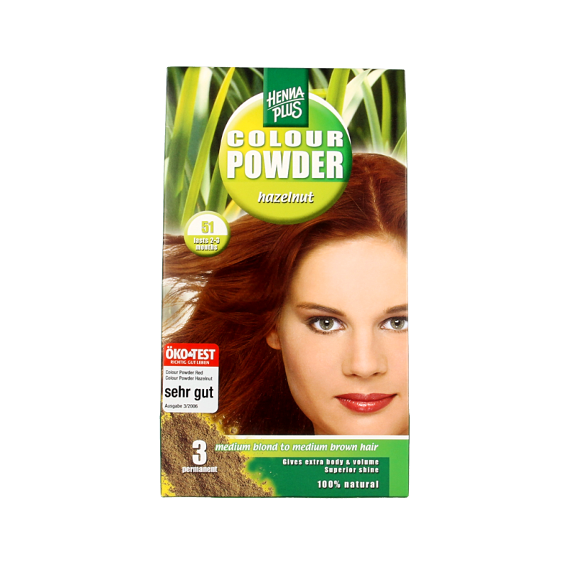 Henna Plus Colour powder 51 hazelnut 100.00 Gram