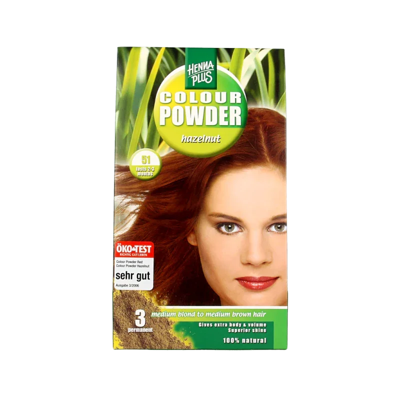 Henna Plus Colour powder 51 hazelnut 100 Gram