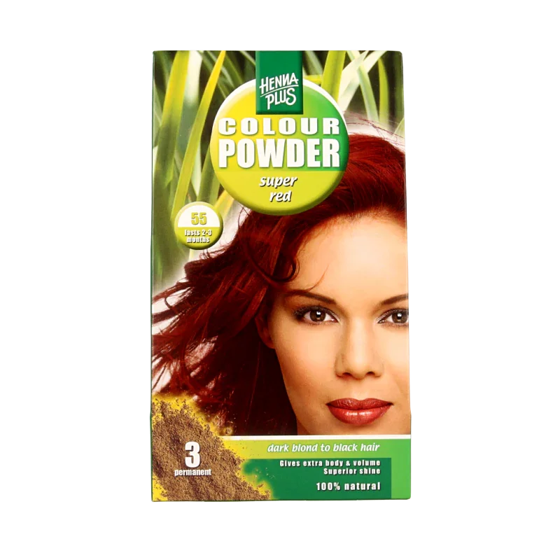 Henna Plus Colour powder 55 super red 100 Gram