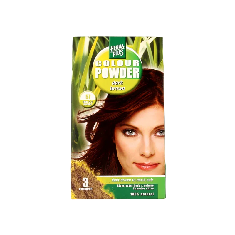 Henna Plus Colour powder 57 dark brown 100 Gram