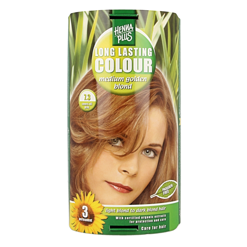 Henna Plus Long lasting colour 7.3 medium golden blond 100 Milliliter