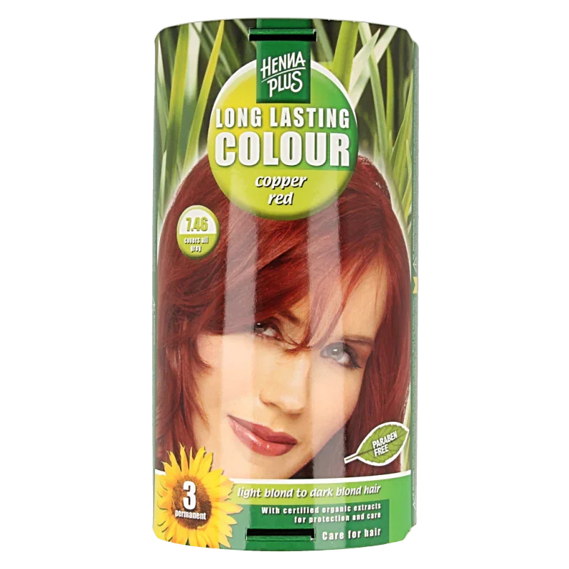 Henna Plus Long lasting colour 7.46 copper red 100 Milliliter