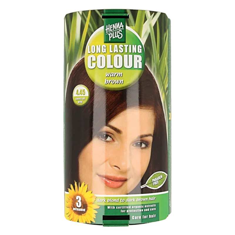 Henna Plus Long lasting colour 4.45 warm brown 100 Milliliter