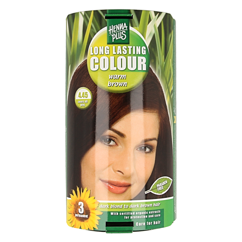 Henna Plus Long lasting colour 4.45 warm brown 100 Milliliter