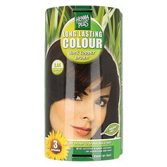 Henna Plus Long lasting colour 3.44 dark copper brown 100 Milliliter