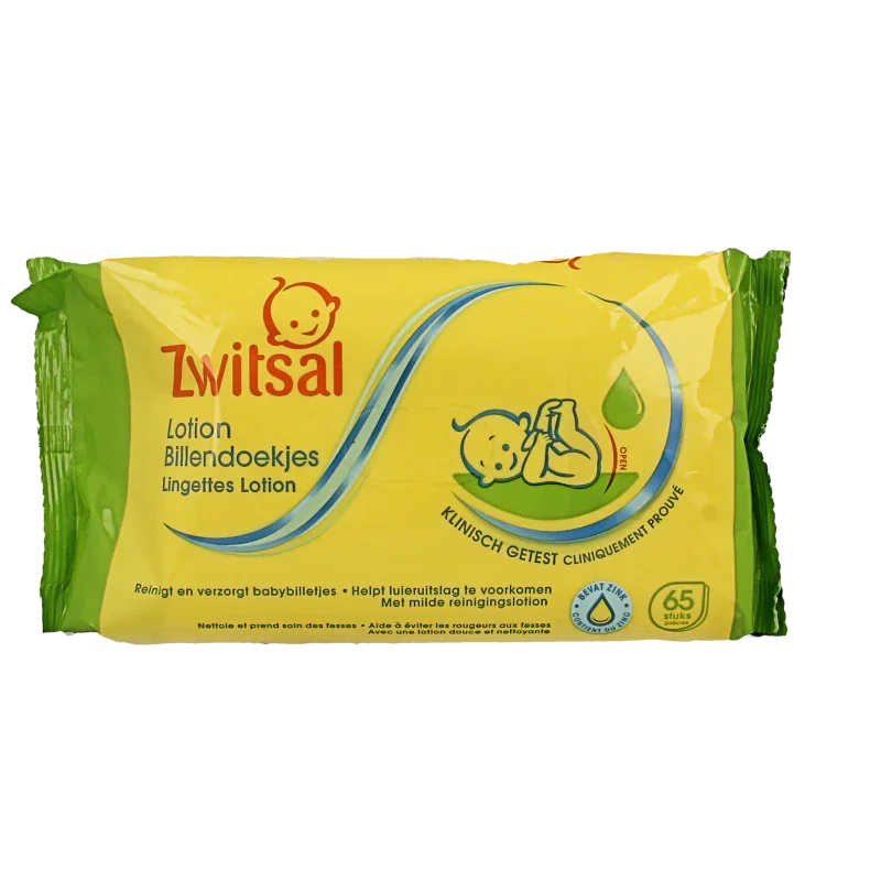 Zwitsal Billendoekjes lotion 65 Stuks
