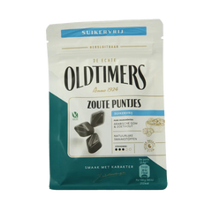 Oldtimers Zoute puntjes suikervrij 100 Gram