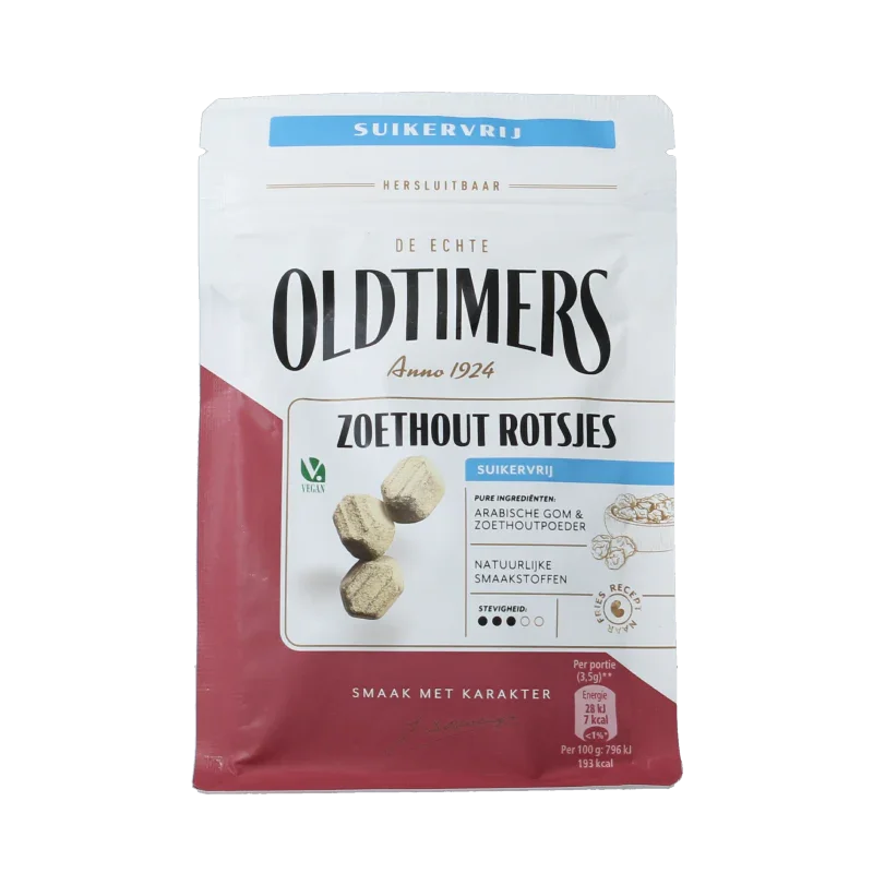 Oldtimers Zoethout rotsjes 100 Gram