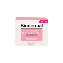 Biodermal Nachtcreme droge en gevoelige huid 50 Milliliter