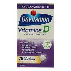 Davitamon Vitamine D volwassenen smelttablet 75 Tabletten