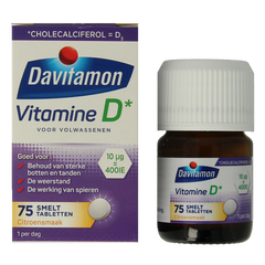 Davitamon Vitamine D volwassenen smelttablet 75 Tabletten