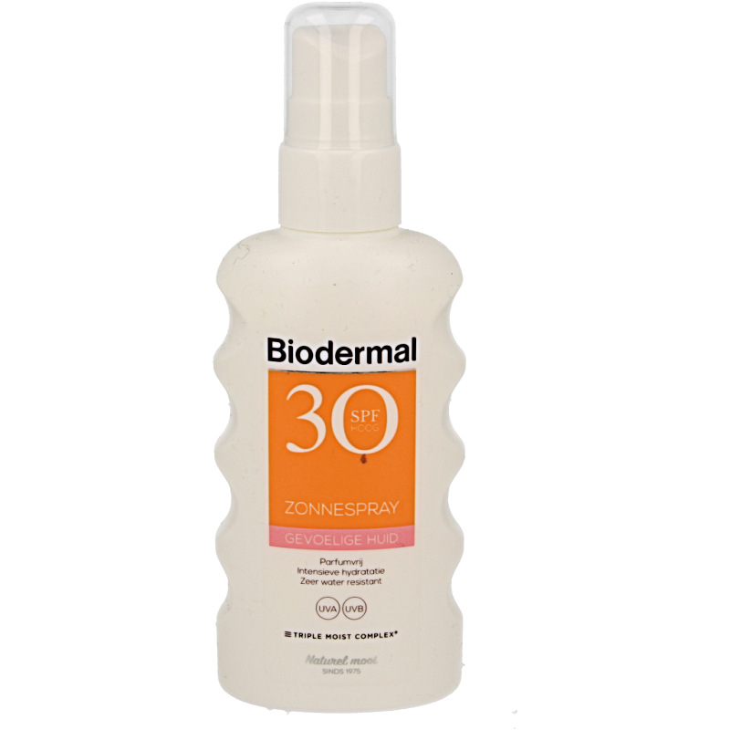 Biodermal Zonnespray SP30 gevoelig huid 175 Milliliter