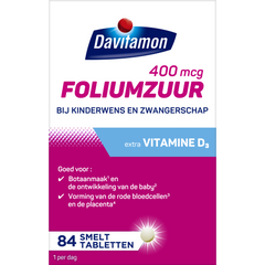 Davitamon Foliumzuur vitamine D 84.00 Tabletten