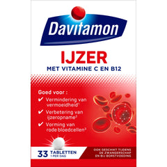 Davitamon IJzer met B12 33 Tabletten
