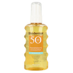 Biodermal Hydra plus transparante zonnespray SPF50 175.00 Milliliter