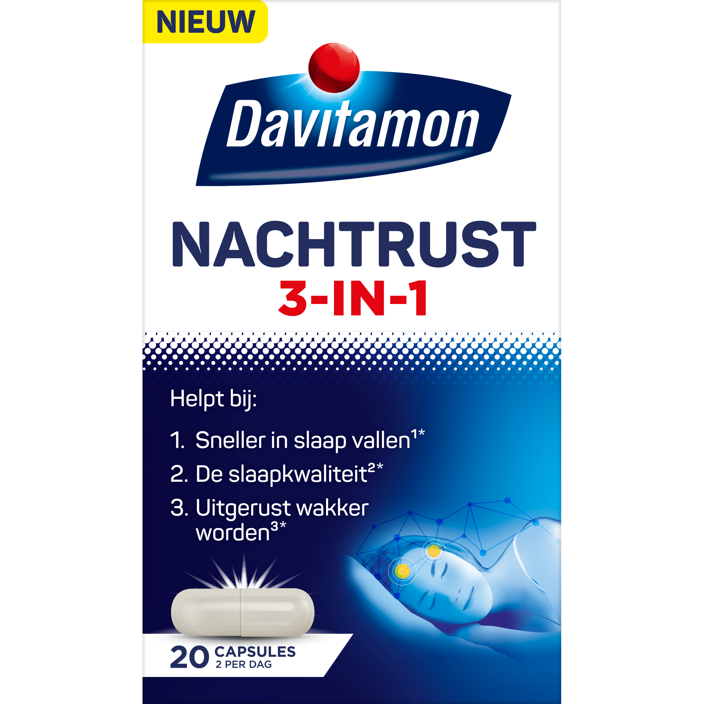 Davitamon Nachtrust 3-in-1 20.00 Capsules
