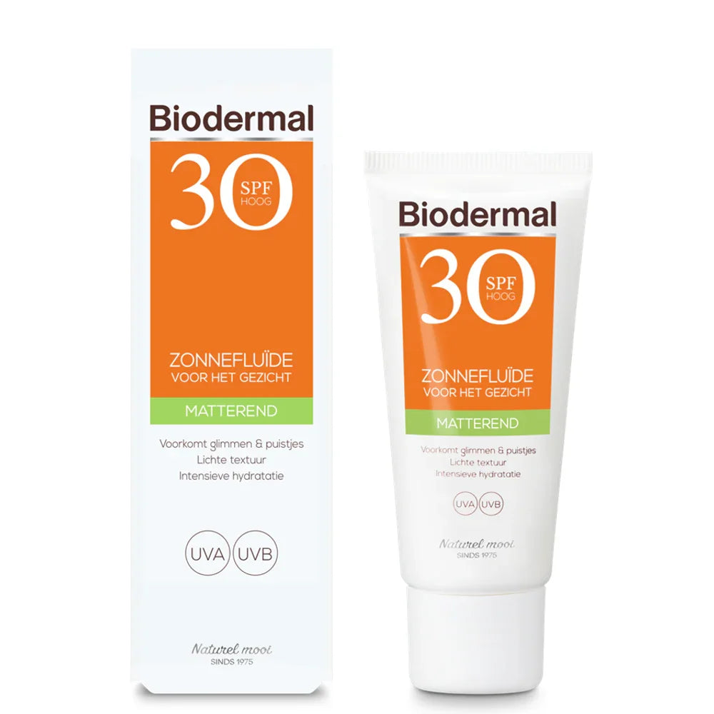 Biodermal Zon fluid matterende zonnefluide SPF30 40 Milliliter