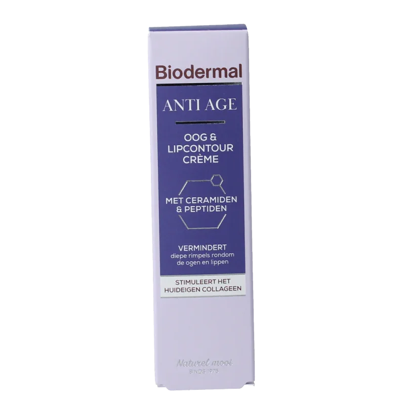 Biodermal Anti age oog- en lipcontour creme 15 Milliliter