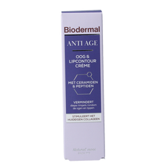 Biodermal Anti age oog- en lipcontour creme 15 Milliliter