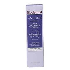 Biodermal Anti age oog- en lipcontour creme 15 Milliliter