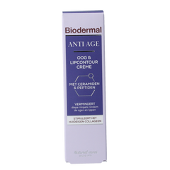 Biodermal Anti age oog- en lipcontour creme 15.00 Milliliter