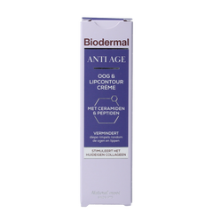 Biodermal Anti age oog- en lipcontour creme 15 Milliliter