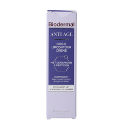 Biodermal Anti age oog- en lipcontour creme 15.00 Milliliter