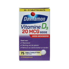 Davitamon Vitamine D 20mg 75 Smelttabletten