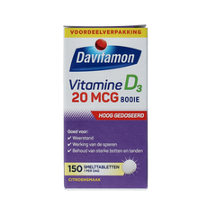 Davitamon Vitamine D 30mg 150.00 Smelttabletten