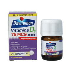 Davitamon Vitamine D 75mcg 75 Smelttabletten