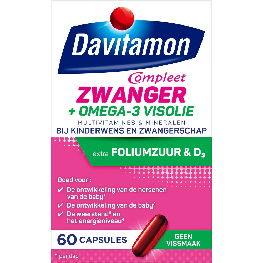 Davitamon Compleet zwanger plus visolie 60 Capsules