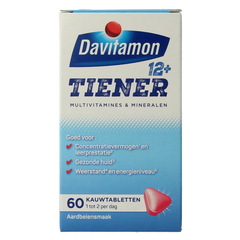 Davitamon Tiener boost 12+ aardbei 60.00 Tabletten