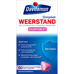 Davitamon Compleet weerstand kauwvitamines bosvruchten 60.00 Tabletten
