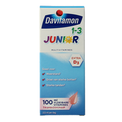 Davitamon Junior 1+ vloeibare vitamines framboos 100 Milliliter