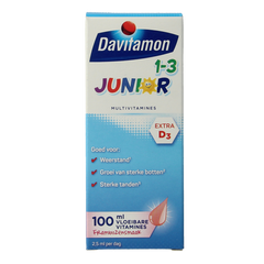 Davitamon Junior 1+ vloeibare vitamines framboos 100.00 Milliliter