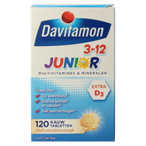 Davitamon Junior 3-12 multifruit 120.00 Kauwtabletten