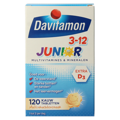 Davitamon Junior 3-12 multifruit 120 Kauwtabletten