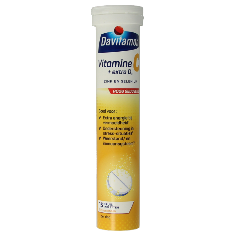 Davitamon Vitamine C & D3 bruistabletten 15 Bruistabletten