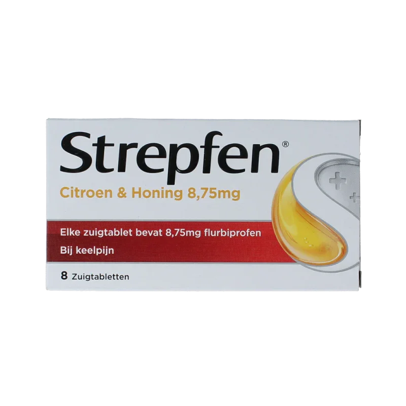 Strepfen Citroen & honing 8 Zuigtabletten